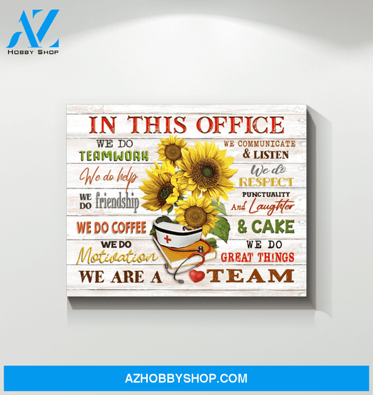 Nurse In This Office Canvas Wall Art