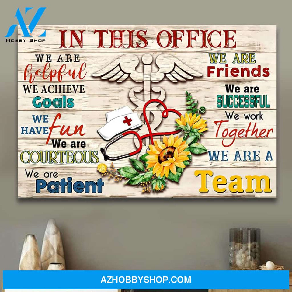 Nurse In This Office - Matte Canvas, Gift for you, gift for him, gift for her, gift for nurse