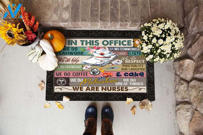 Nurse In This Office We Do Teamwork Doormat DM7 All Over Printed (6228)