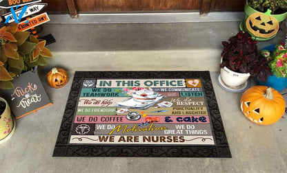 Nurse In This Office We Do Teamwork Doormat DM7 All Over Printed (6228)