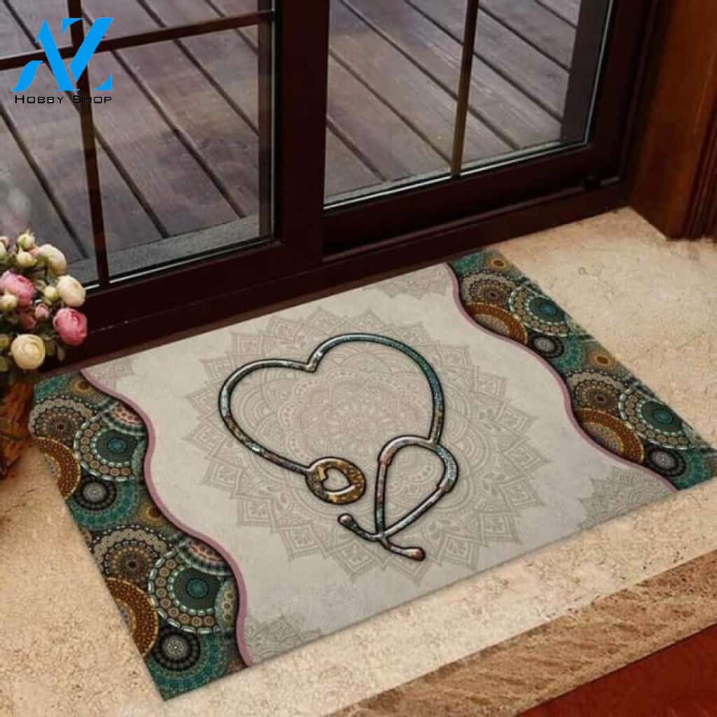 Nurse Life Nurse Mandala Doormat | Welcome Mat | House Warming Gift
