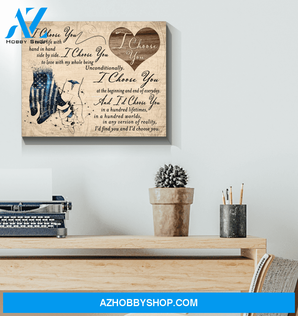 Nurse Police - I Choose You Canvas Print