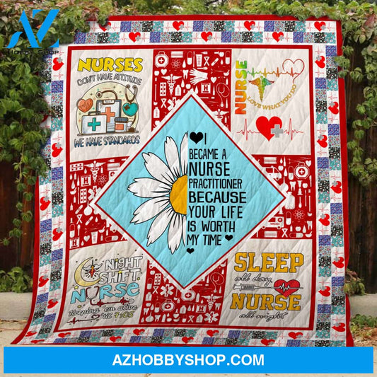 Nurse Practitioner Gift Fleece Blanket