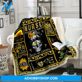 Nurse Sassy Since Birth Fleece Blanket Gift For Family, Birthday, Halloween, Careers, Jobs, Nurses Gift Home Decor Bedding Couch Sofa Soft and Comfy