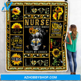 Nurse Sassy Since Birth Fleece Blanket Gift For Family, Birthday, Halloween, Careers, Jobs, Nurses Gift Home Decor Bedding Couch Sofa Soft and Comfy