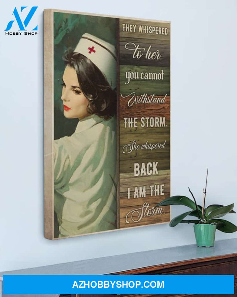 Nurse Whispered Canvas Print