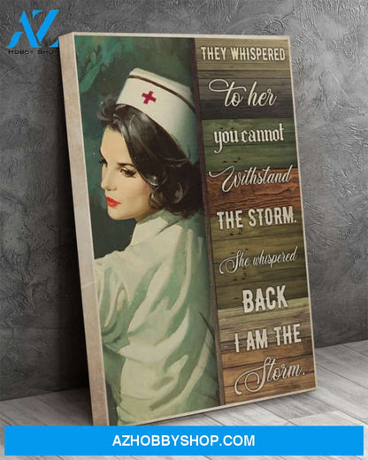 Nurse Whispered Canvas Print
