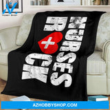 Nurses Rock Fleece Blanket Home Decor Bedding Couch Sofa Soft And Comfy Cozy Gift For Nurse, Birthday Gift Christmas Gift