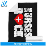 Nurses Rock Fleece Blanket Home Decor Bedding Couch Sofa Soft And Comfy Cozy Gift For Nurse, Birthday Gift Christmas Gift