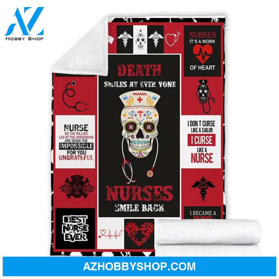 Nurses Smile Back Fleece Blanket Home Decor Bedding Couch Sofa Soft And Comfy Cozy Gift For Nurse Birthday Gift Christmas Gift