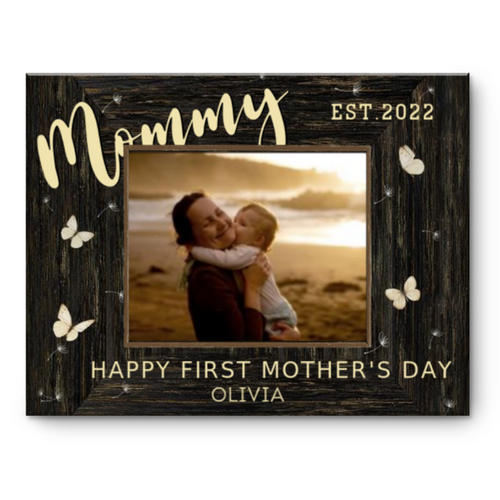 New Mom Custom Gift, Happy First Mother’s Day Canvas, Mother’s Day Gift For Her