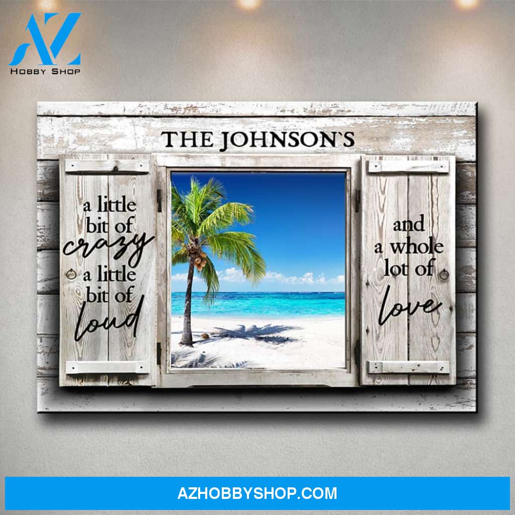 Ocean Breeze Color Wood Shutters Premium Canvas Saying 2