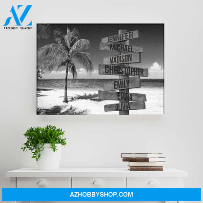 Ocean Breeze Multi-Names Premium Canvas