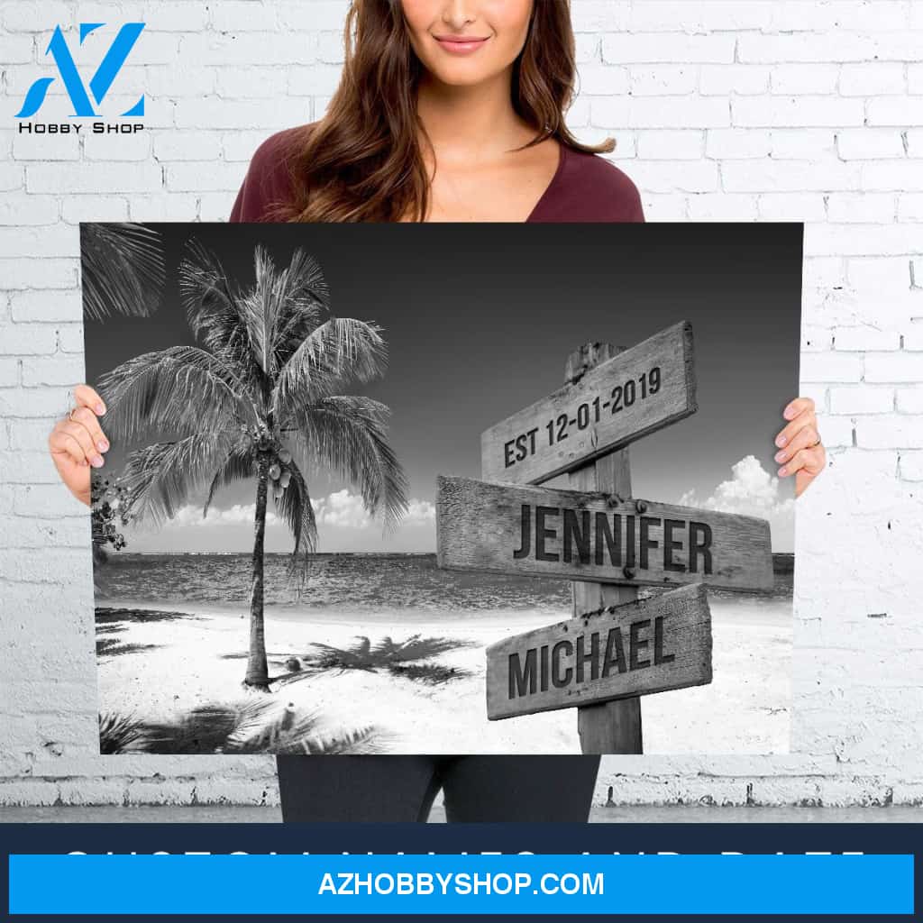Ocean Breeze Names Premium Canvas
