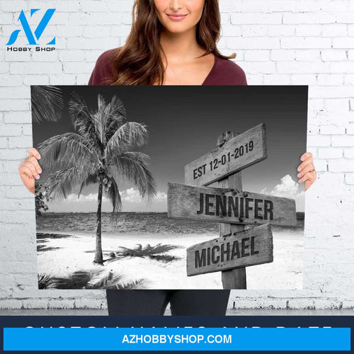 Ocean Breeze Names Premium Canvas