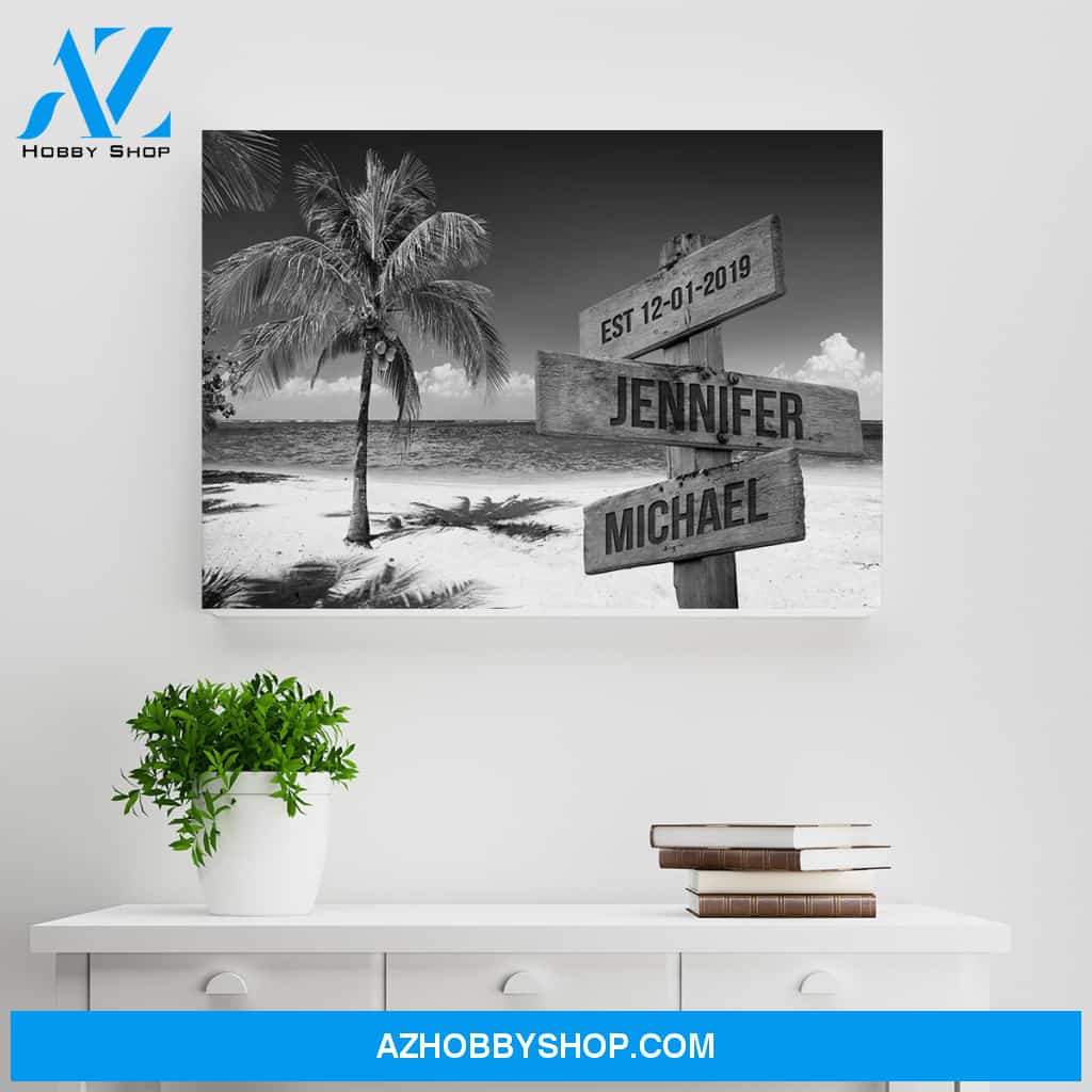 Ocean Breeze Names Premium Canvas