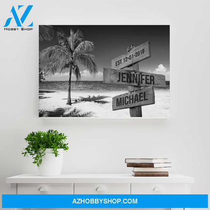 Ocean Breeze Names Premium Canvas