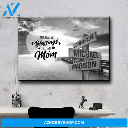 Ocean Dock - Call Me Mom Multi-Names Premium Canvas