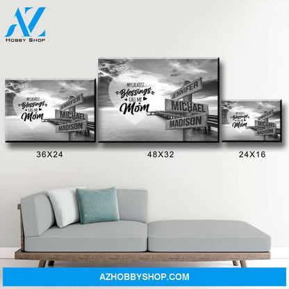 Ocean Dock - Call Me Mom Multi-Names Premium Canvas