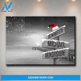 Ocean Dock Christmas Multi-Names Premium Canvas