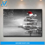 Ocean Dock Christmas Multi-Names Premium Canvas
