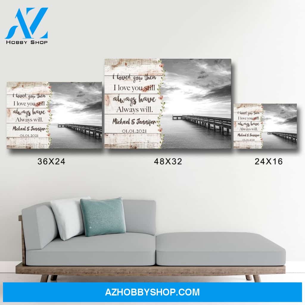 Ocean Dock Love You Premium Canvas 1