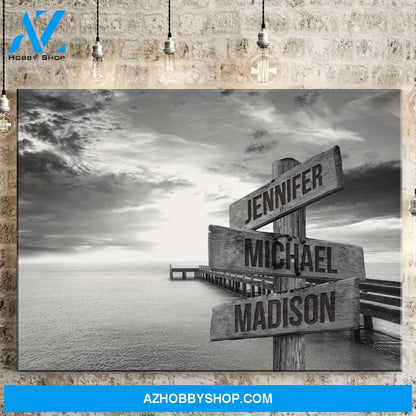 Ocean Dock Multi-Names Premium Canvas