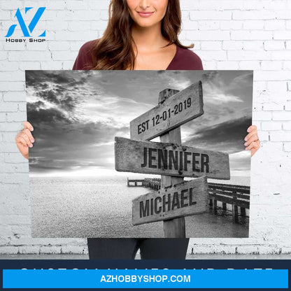 Ocean Dock Names Premium Canvas