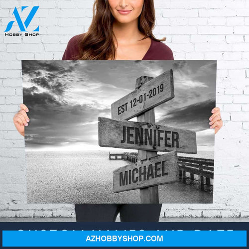 Ocean Dock Names Premium Canvas