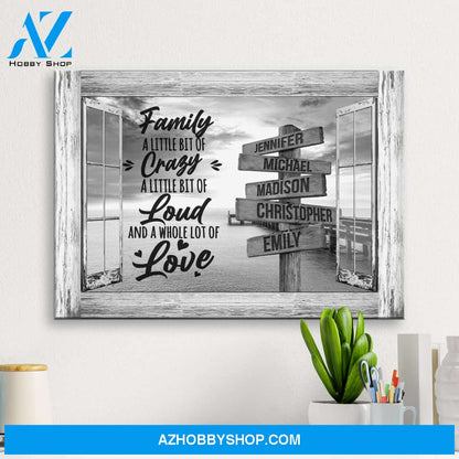 Ocean Dock Saying 2 Windows Multi-Names Premium Canvas