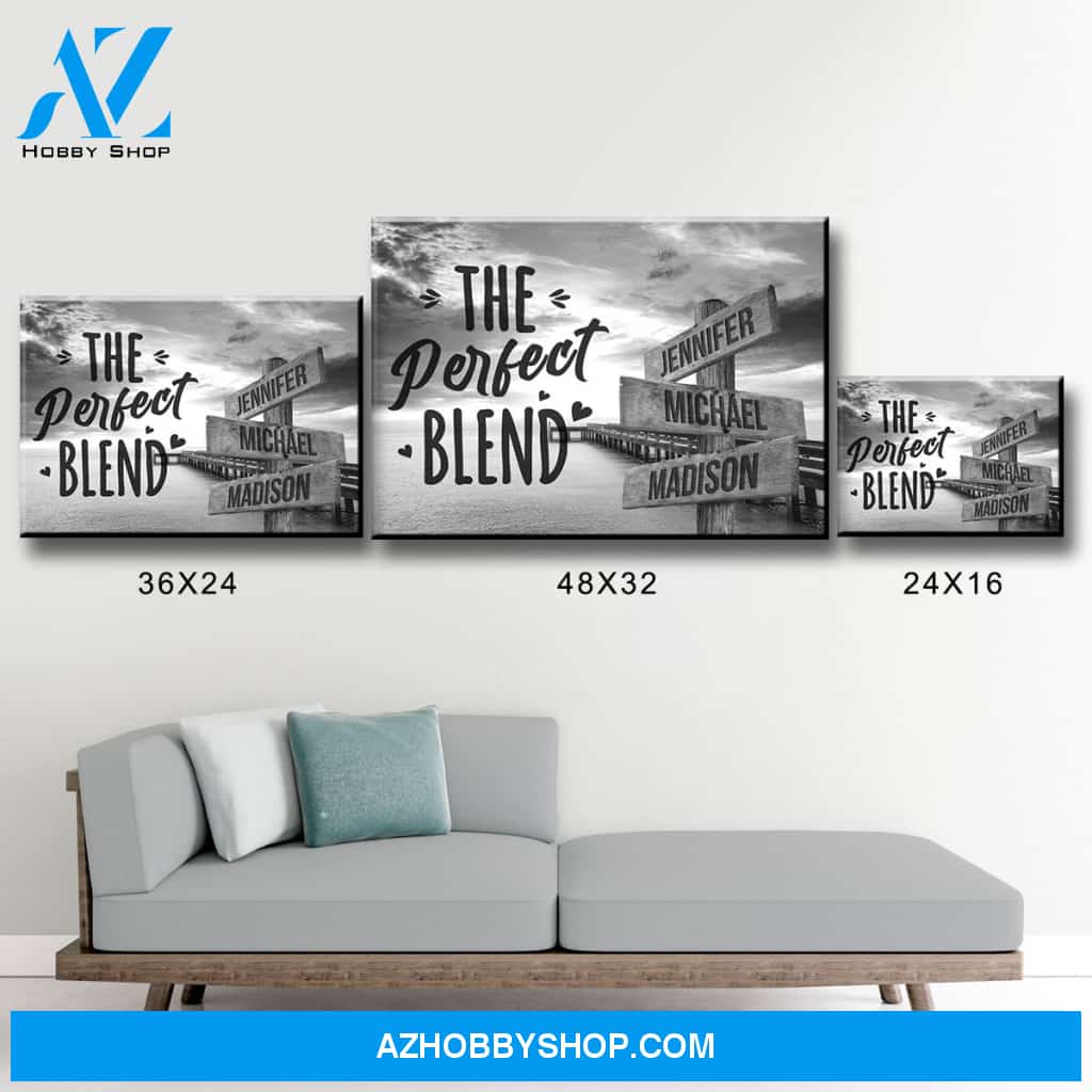Ocean Dock with Saying 4 Multi-Names Premium Canvas