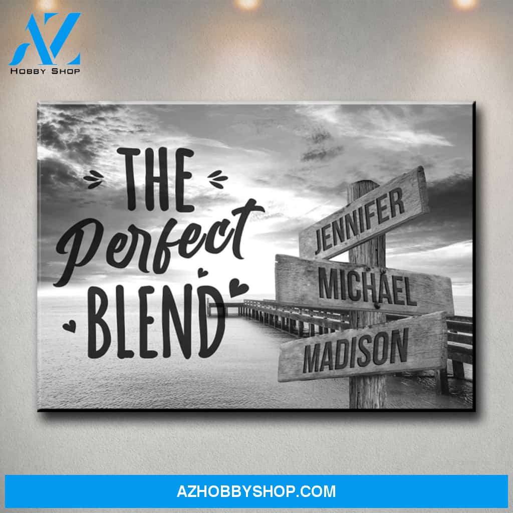 Ocean Dock with Saying 4 Multi-Names Premium Canvas