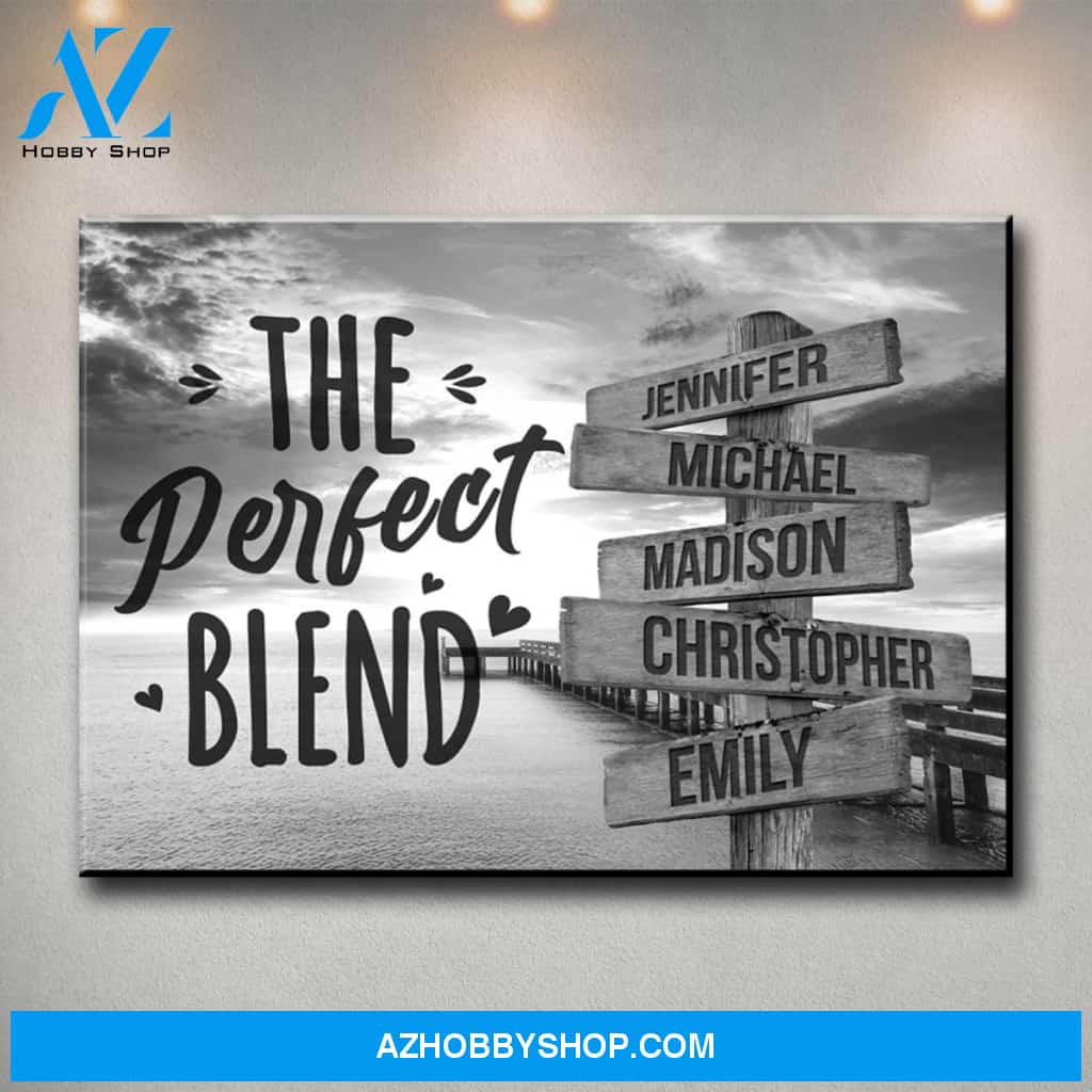 Ocean Dock with Saying 4 Multi-Names Premium Canvas