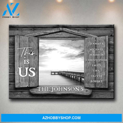 Ocean Dock Wood Shutters Multi-Names Premium Canvas