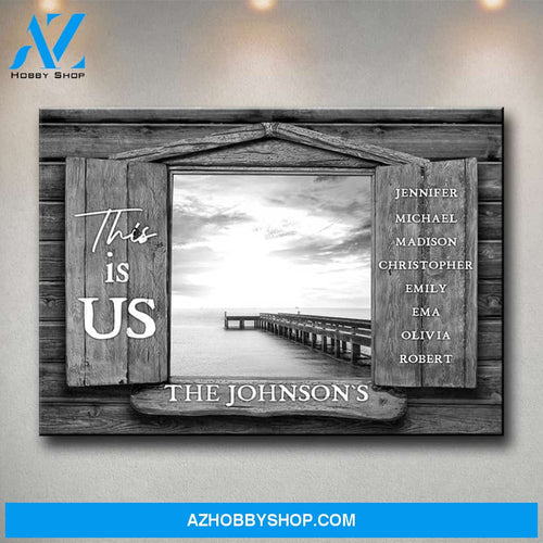Ocean Dock Wood Shutters Multi-Names Premium Canvas
