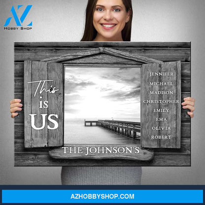 Ocean Dock Wood Shutters Multi-Names Premium Canvas