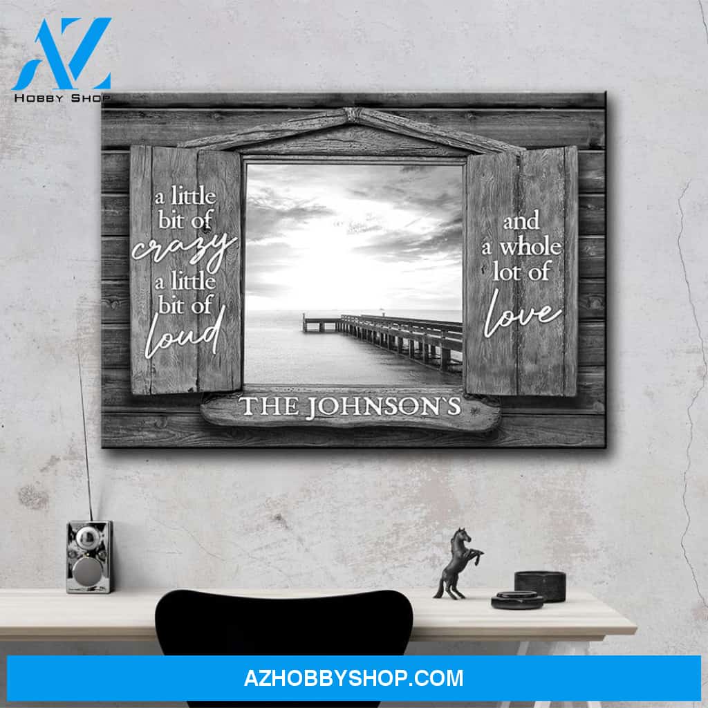 Ocean Dock Wood Shutters Premium Canvas Saying 2