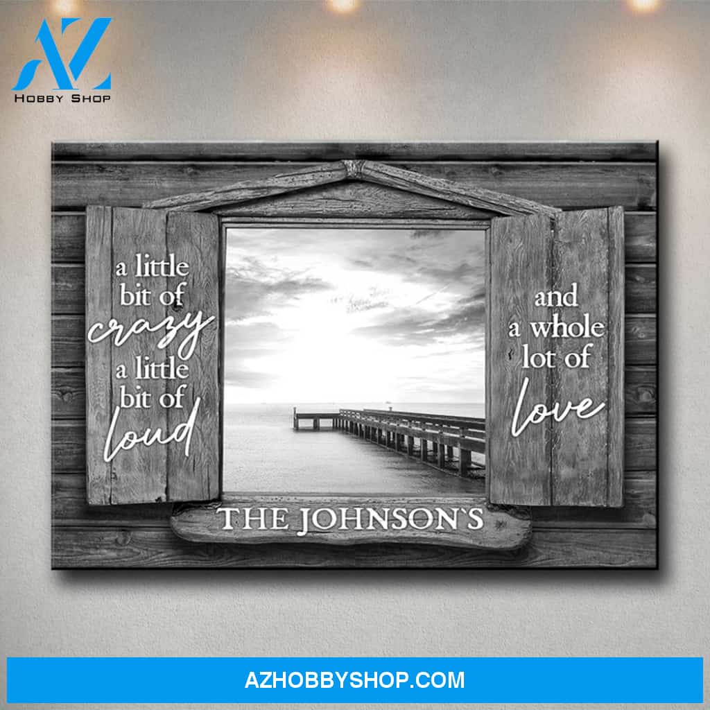 Ocean Dock Wood Shutters Premium Canvas Saying 2
