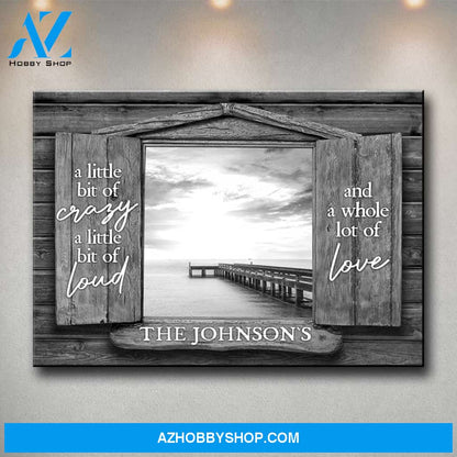 Ocean Dock Wood Shutters Premium Canvas Saying 2