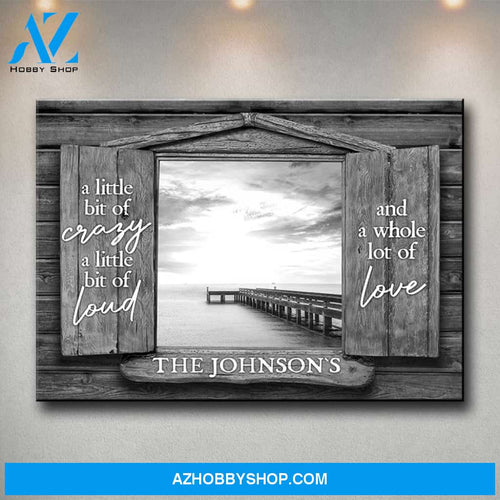 Ocean Dock Wood Shutters Premium Canvas Saying 2