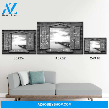 Ocean Dock Wood Shutters Premium Canvas Saying 2