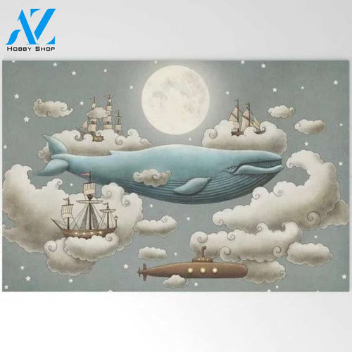 Ocean Meets Sky Sailing Boat Vehicle Doormat Indoor And Outdoor Mat Entrance Rug Sweet Home Decor Housewarming Gift Gift For Boat Lovers Gift for Friend Family Birthday New Home