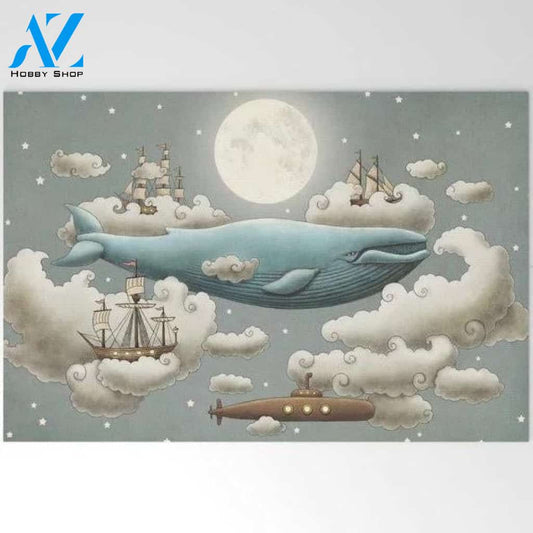 Ocean Meets Sky Sailing Boat Vehicle Doormat Indoor And Outdoor Mat Entrance Rug Sweet Home Decor Housewarming Gift Gift For Boat Lovers Gift for Friend Family Birthday New Home