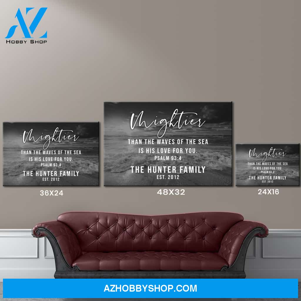 Ocean Sunset - Psalm 93-4 Premium Canvas