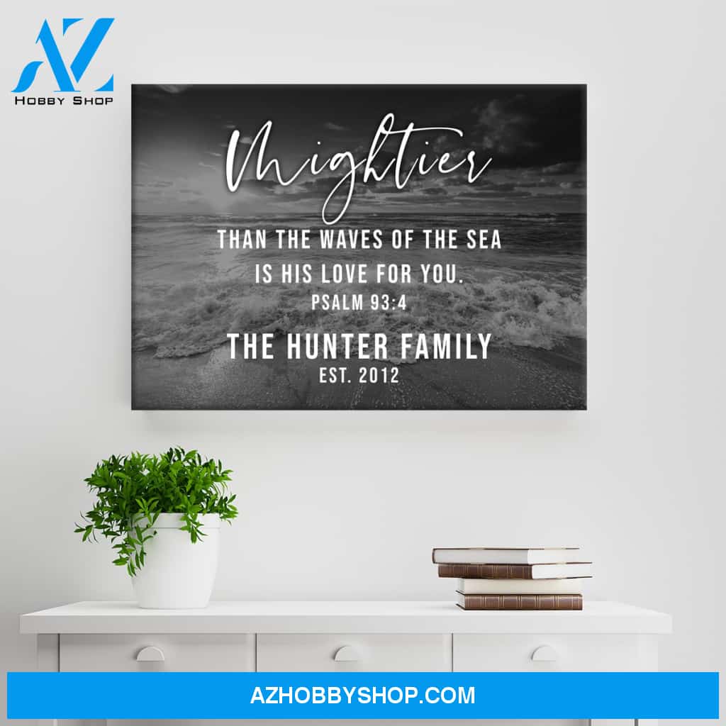 Ocean Sunset - Psalm 93-4 Premium Canvas