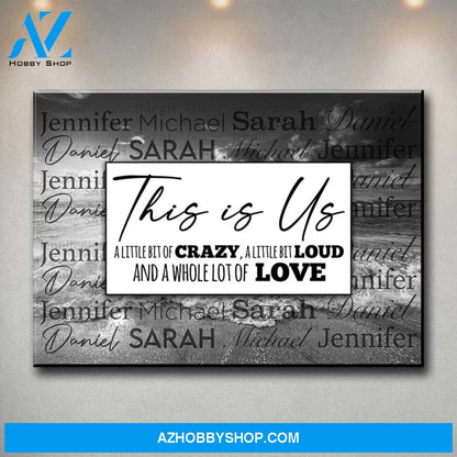 Ocean Sunset This is Us Multi-Names Premium Canvas