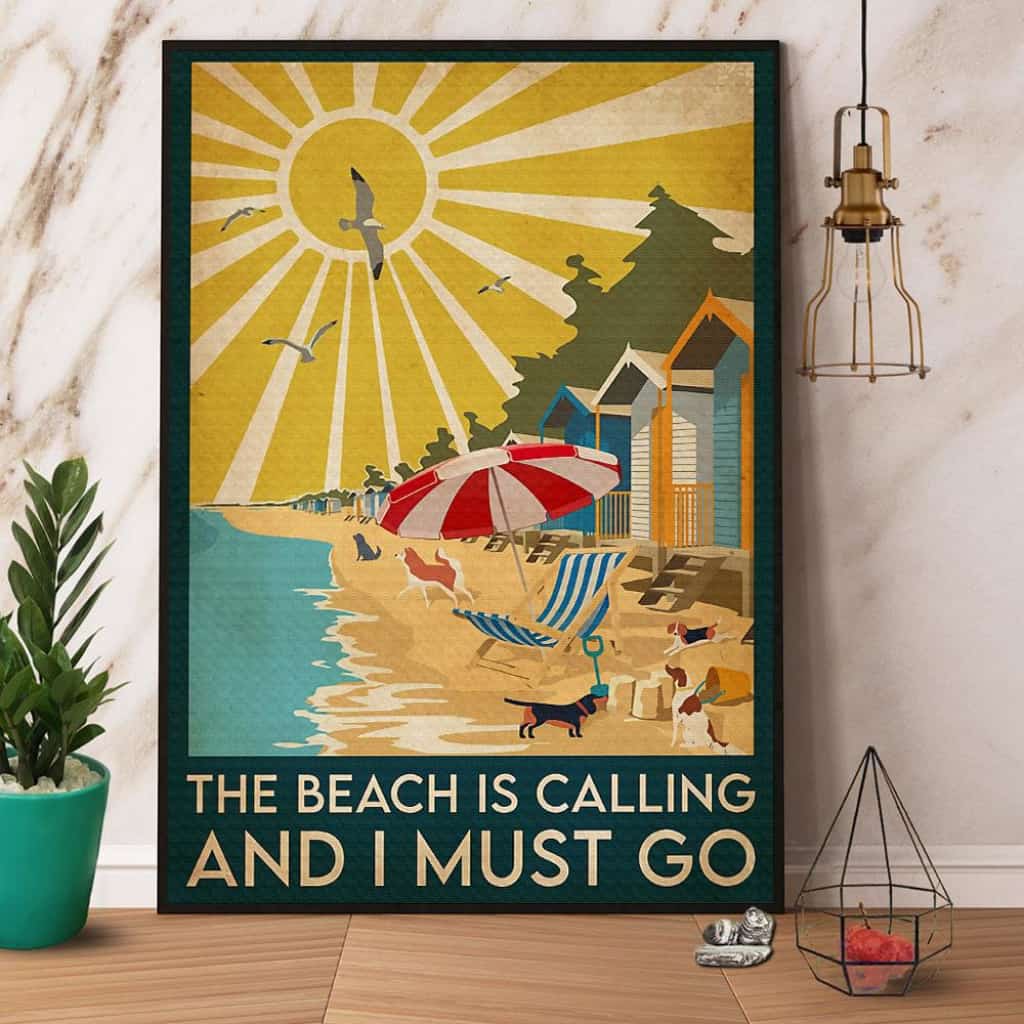 Ocean The Beach Is Calling And I Must Go Paper Poster No Frame Matte Canvas Wall Decor