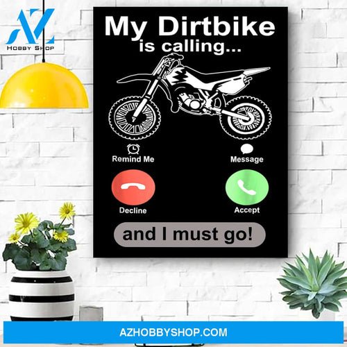 Off Road Motocross Dirt Bike Dirtbike Riders Brap Canvas Print Wall Art - Matte Canvas
