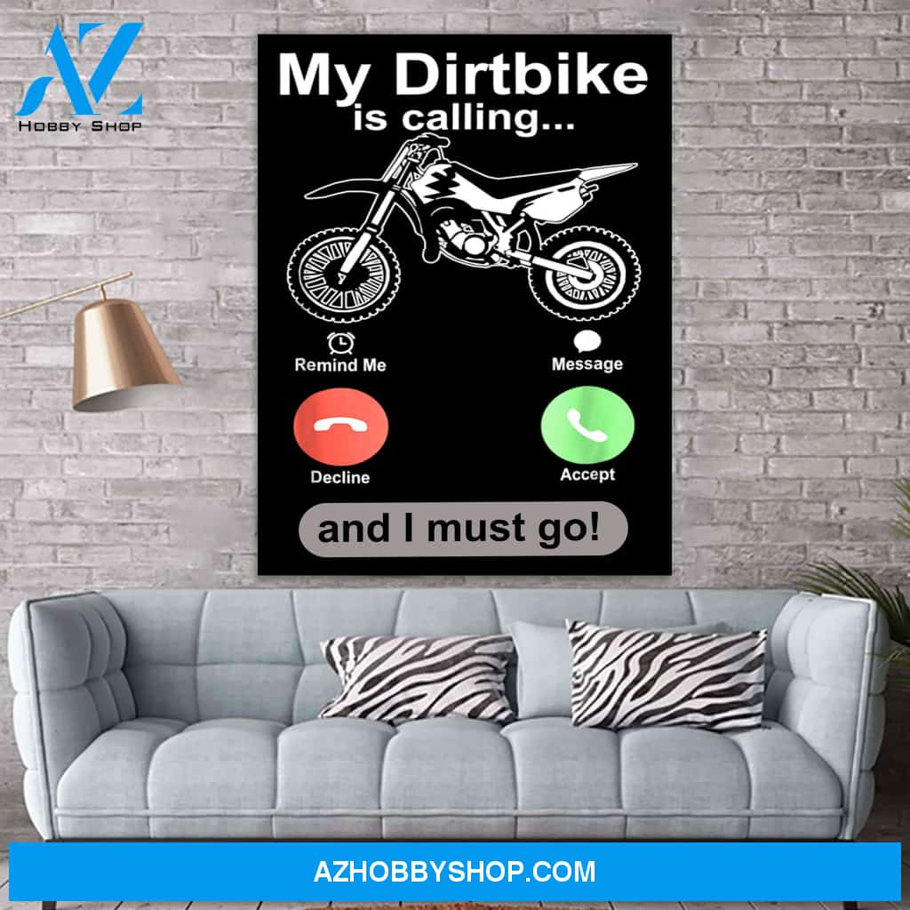 Off Road Motocross Dirt Bike Dirtbike Riders Brap Canvas Print Wall Art - Matte Canvas