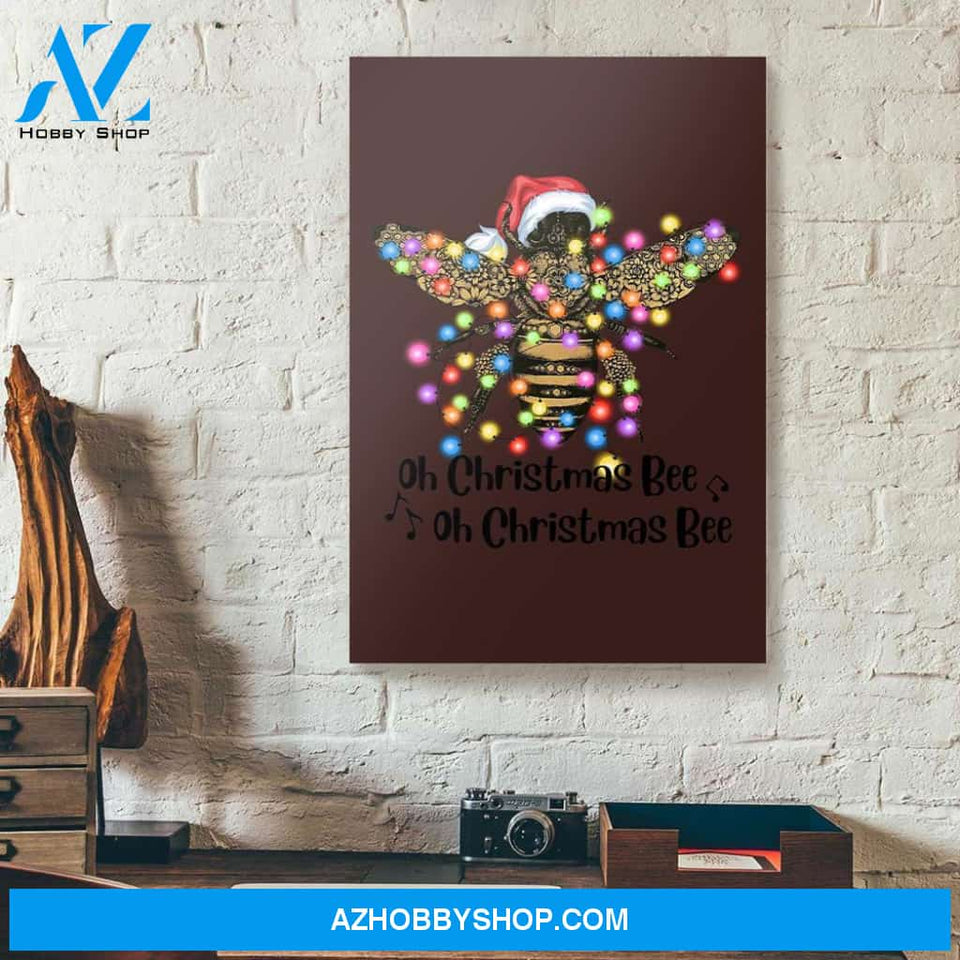 Oh Christmas Bee Oh Christmas Bee Vertical Matte Canvas Wall Art